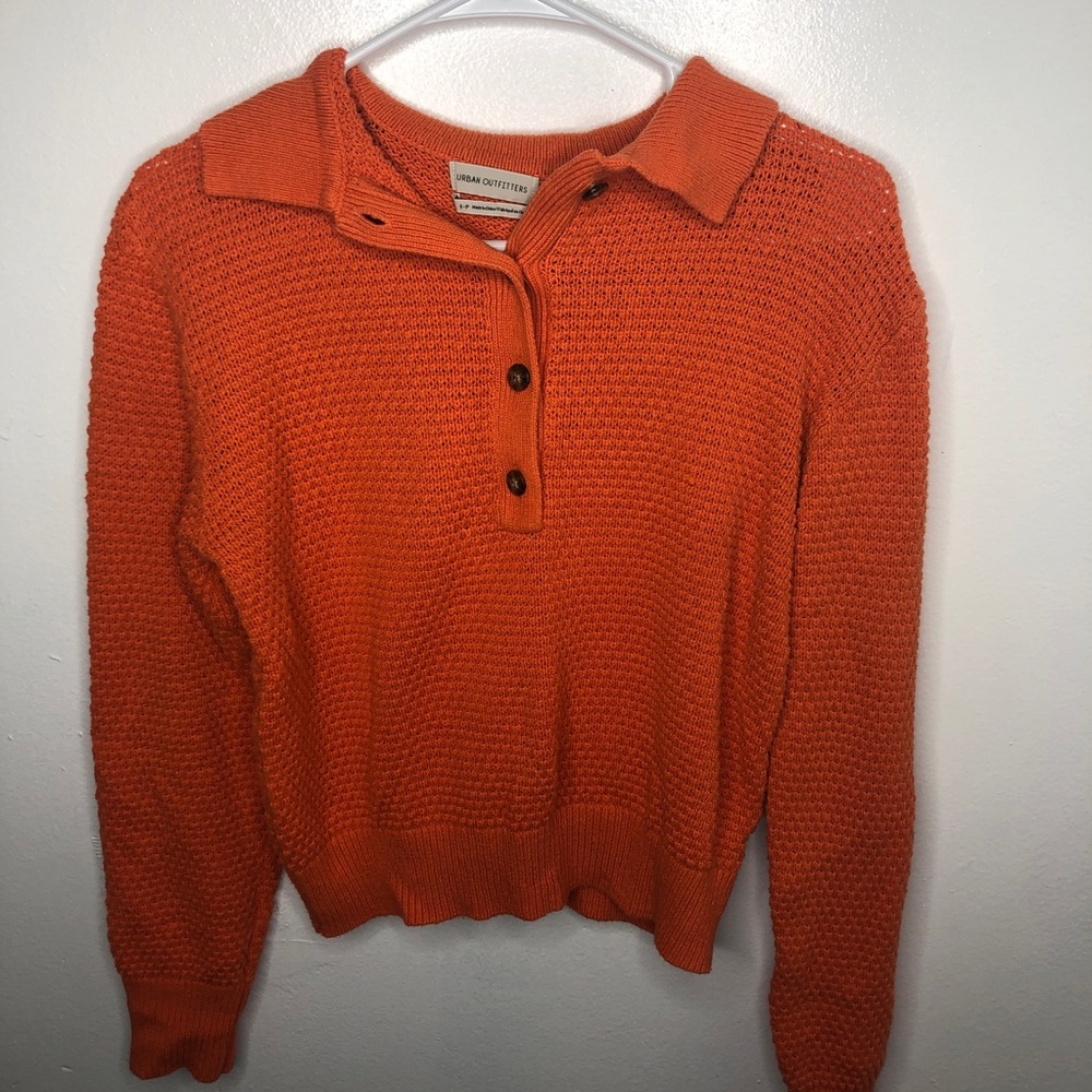 UO Knitted Button Up Sweater